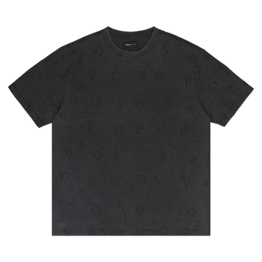 PURPLE BRAND Textured Jersey Short-Sleeve Tee 'Black'