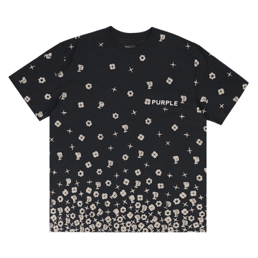 PURPLE BRAND Textured Jersey Short-Sleeve Tee 'Black'