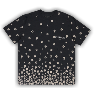 PURPLE BRAND Textured Jersey Short-Sleeve Tee 'Black'