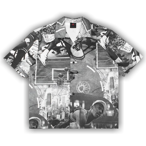 Air Jordan Essentials Printed Camp Top 'Sail/Black'