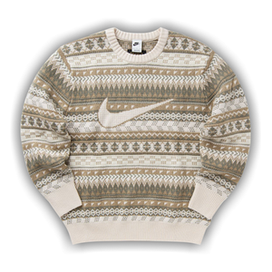 Nike Fair Isle Swoosh Sweater 'Light Orewood Brown/Sail/Khaki'