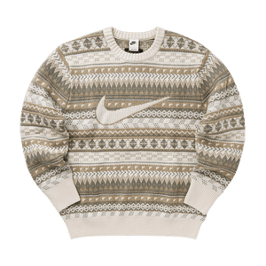 Nike Fair Isle Swoosh Sweater 'Light Orewood Brown/Sail/Khaki'