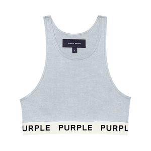 PURPLE BRAND Rib Knit Bralette 'Blue'