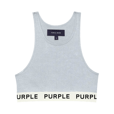 PURPLE BRAND Rib Knit Bralette 'Blue'