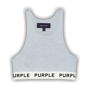 PURPLE BRAND Rib Knit Bralette 'Blue'