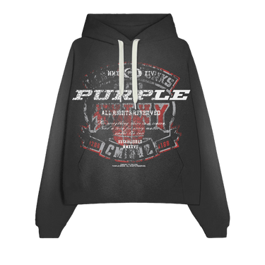 PURPLE BRAND Fleece Pullover Hoodie 'Black'