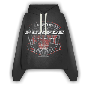PURPLE BRAND Fleece Pullover Hoodie 'Black'