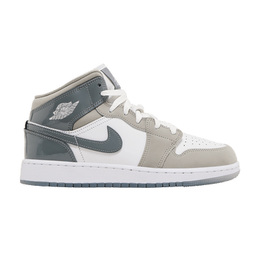 Air Jordan 1 Mid SE GS 'Patent Cool Grey'