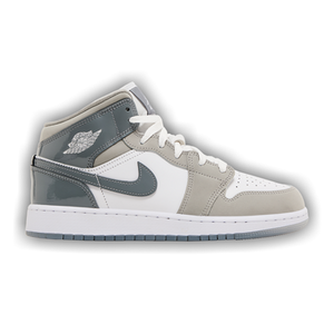 Air Jordan 1 Mid SE GS 'Patent Cool Grey'