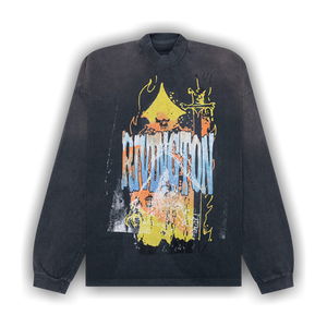 RIVINGTON roi Rebis Forgive Me Long-Sleeve Vintage Tee 'Vintage Black'