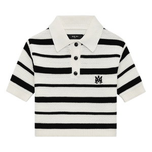 Amiri MA Striped Polo 'Black/Alabaster'