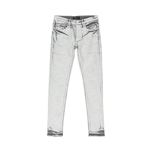 PURPLE BRAND Overdye Foil Skinny Jeans 'Grey'