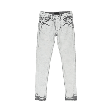 PURPLE BRAND Overdye Foil Skinny Jeans 'Grey'