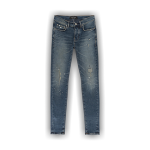 PURPLE BRAND Torn Dark Paint Skinny Jeans 'Indigo'
