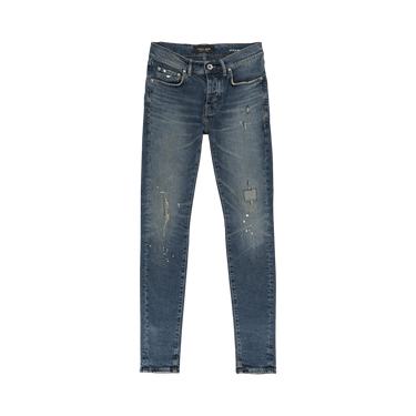 PURPLE BRAND Torn Dark Paint Skinny Jeans 'Indigo'