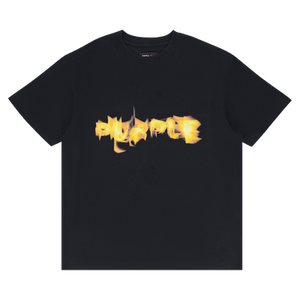 PURPLE BRAND Textured Jersey Short-Sleeve Tee 'Black'