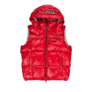 PURPLE BRAND Nylon Puffer Vest 'Red'