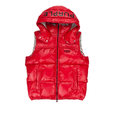 PURPLE BRAND Nylon Puffer Vest 'Red'