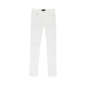 PURPLE BRAND Optic Knee Blowout Skinny Jeans 'White'