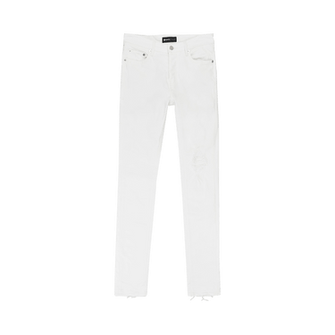 PURPLE BRAND Optic Knee Blowout Skinny Jeans 'White'