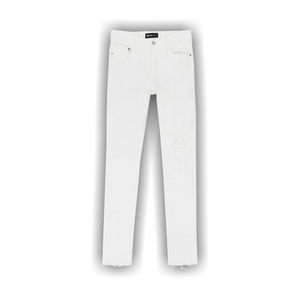 PURPLE BRAND Optic Knee Blowout Skinny Jeans 'White'