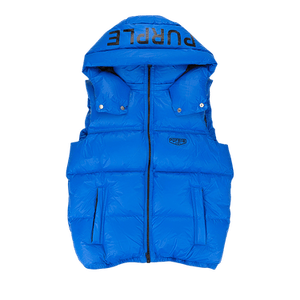 PURPLE BRAND Nylon Puffer Vest 'Blue'