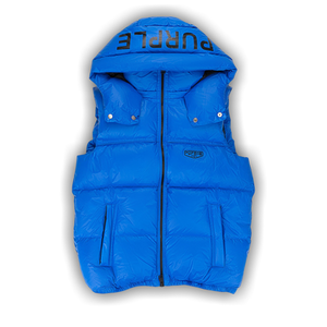 PURPLE BRAND Nylon Puffer Vest 'Blue'