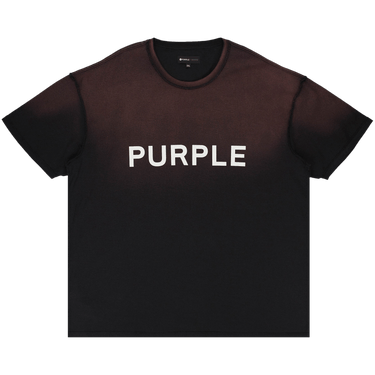 PURPLE BRAND Textured Jersey Inside Out Tee 'Black'