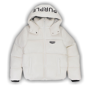 PURPLE BRAND Nylon Down Puffer Jacket 'White'