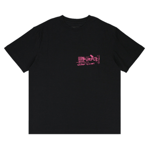 PURPLE BRAND Textured Jersey Short-Sleeve Tee 'Black'