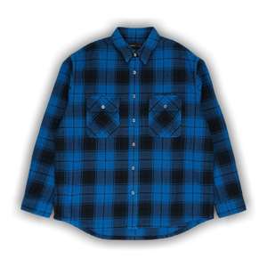 PURPLE BRAND Plaid Flannel Long-Sleeve Shirt 'Blue'
