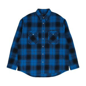 PURPLE BRAND Plaid Flannel Long-Sleeve Shirt 'Blue'