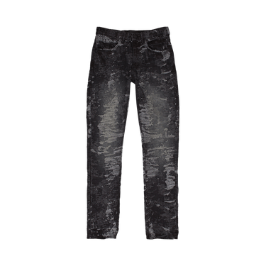 PURPLE BRAND Jacquard Slim Straight Skinny Jeans 'Black'