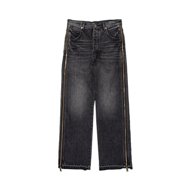 PURPLE BRAND Full Side Zip Skinny Jeans 'Black'