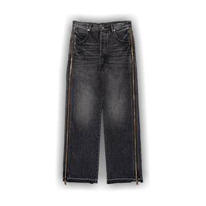 PURPLE BRAND Full Side Zip Skinny Jeans 'Black'