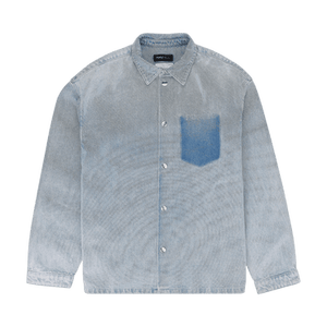 PURPLE BRAND Long-Sleeve Snap Shirt Jacket 'Indigo'