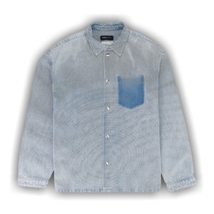 PURPLE BRAND Long-Sleeve Snap Shirt Jacket 'Indigo'