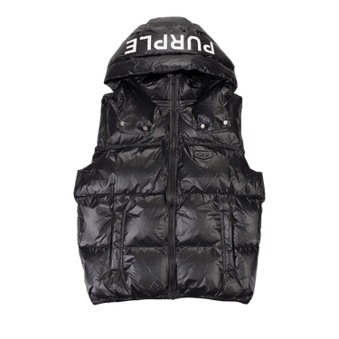 PURPLE BRAND Nylon Puffer Vest 'Black'