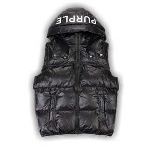 PURPLE BRAND Nylon Puffer Vest 'Black'