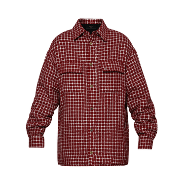Amiri Boucle Padded Overshirt 'Deep Red'