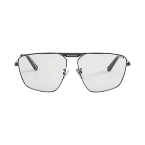 Balenciaga Tag 2.0 Navigator Sunglasses 'Gun Metal/Clear'