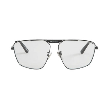 Balenciaga Tag 2.0 Navigator Sunglasses 'Gun Metal/Clear'