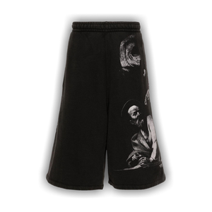 Off-White S. Matthew Cotton Track Shorts 'Black'