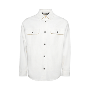 Palm Angels Monogram Embroidery Overshirt 'Off White'