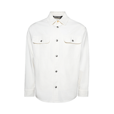 Palm Angels Monogram Embroidery Overshirt 'Off White'