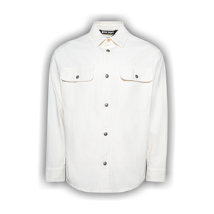 Palm Angels Monogram Embroidery Overshirt 'Off White'