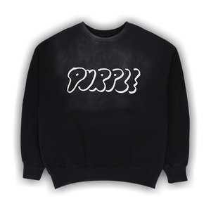PURPLE BRAND HWT Fleece Crewneck 'Black'