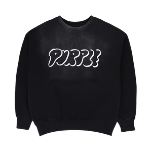 PURPLE BRAND HWT Fleece Crewneck 'Black'