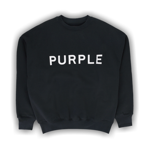 PURPLE BRAND HWT Fleece Crewneck 'Black'