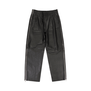 PURPLE BRAND Leather Side Zip Track Pants 'Black'